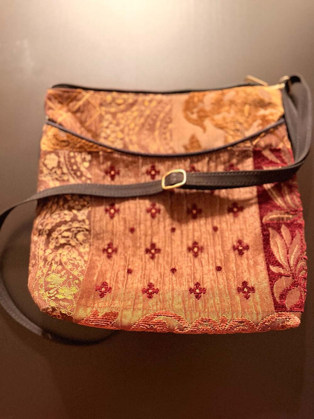 Danny K Beverly Hills Tapestry Patchwork Crossbody Bag